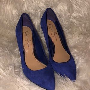 Jessica Simpson Blue Suede Pumps